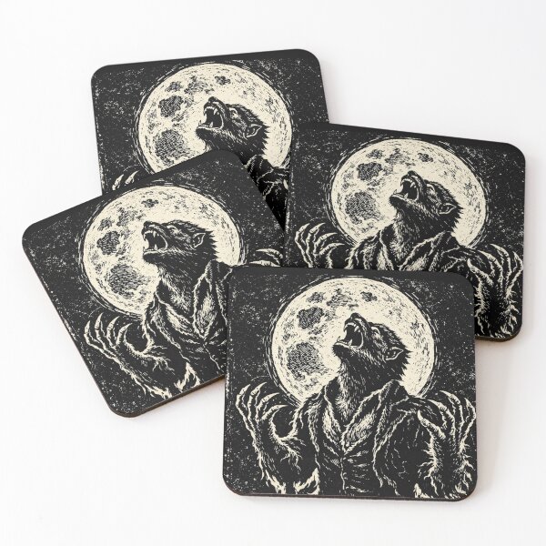 Item preview, Woodcut Design of Wolf Man Howling at the Moon! designed and sold by judgehydrogen.