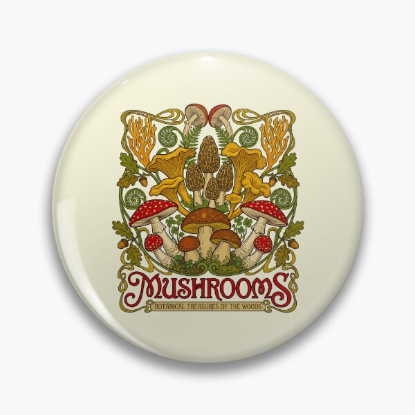 Item preview,  Botanical Treasures of the Woods Mushroom Art designed and sold by TeeARTHY.