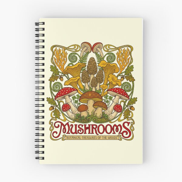 Item preview,  Botanical Treasures of the Woods Mushroom Art designed and sold by TeeARTHY.