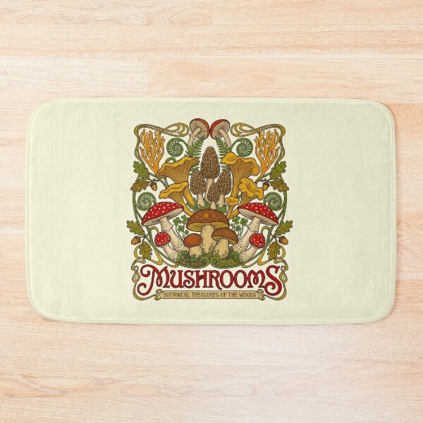 Item preview,  Botanical Treasures of the Woods Mushroom Art designed and sold by TeeARTHY.