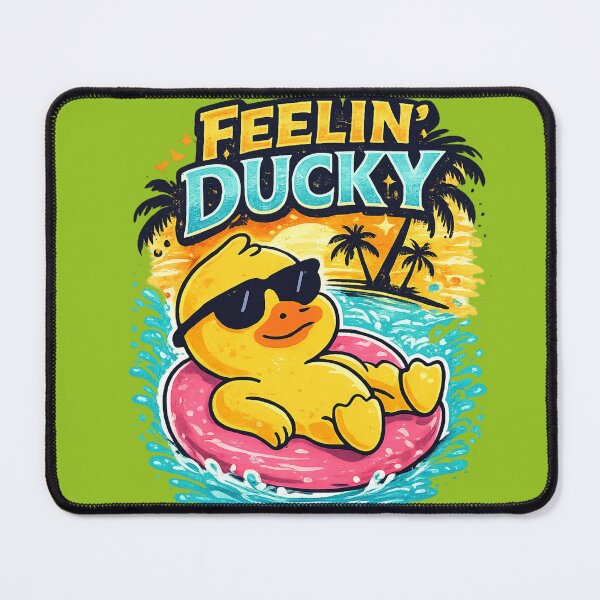 Item preview, Feelin’ Ducky Funny Summer Duck Shirt, Cute Rubber Duck Sunglasses Beach Vibes designed and sold by sumodesign.