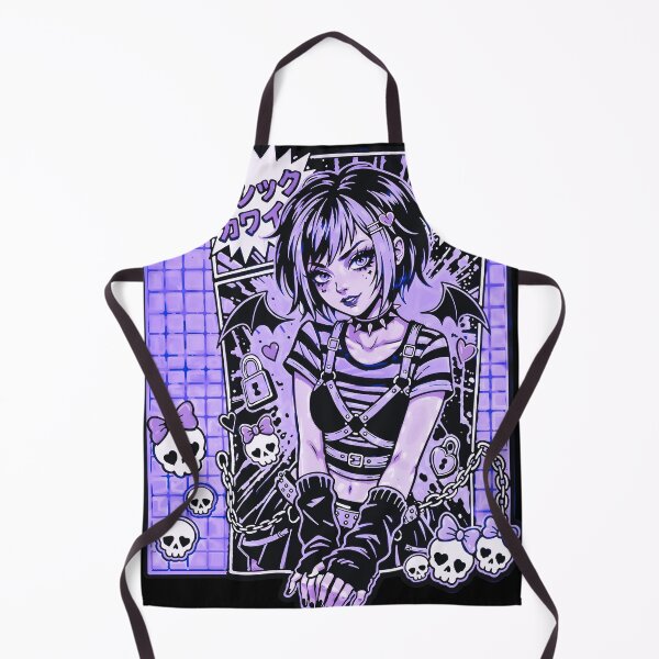 Item preview, Gothic Kawaii Emo Girl Purple Aesthetic designed and sold by D6rkT3chDemon.