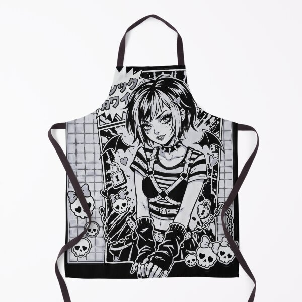 Item preview, Gothic Kawaii Emo Girl Black And White Aesthetic designed and sold by D6rkT3chDemon.