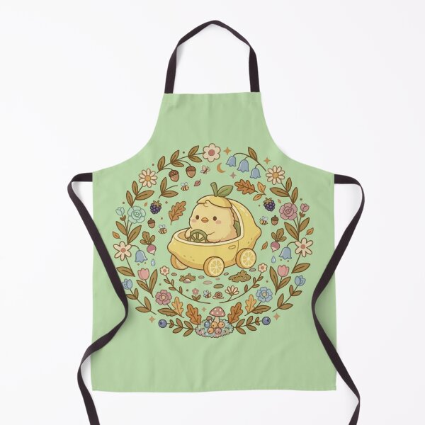 Item preview, Cute Chick in a Lemon Car – Whimsical Animal Illustration designed and sold by EnlightArt.