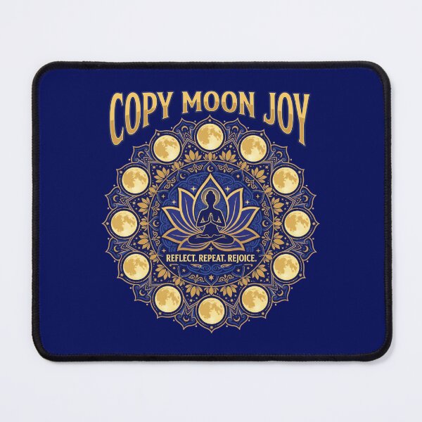 Item preview, Copy Moon Joy – Reflect Repeat Rejoice Neon Moon & Cosmic Glitch Aesthetic designed and sold by ArtsyExplorer.