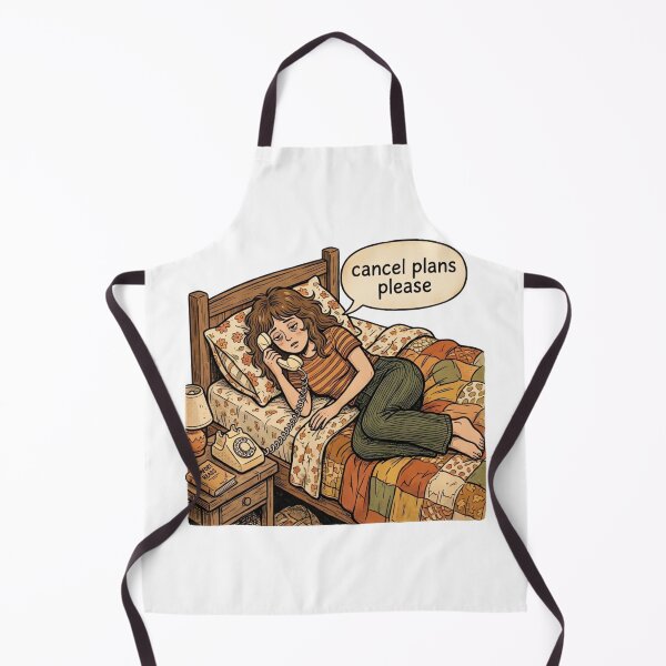 Item preview, Cancel Plans Please Vintage Cozy Introvert Girl 70s Retro Illustration designed and sold by urbinet.