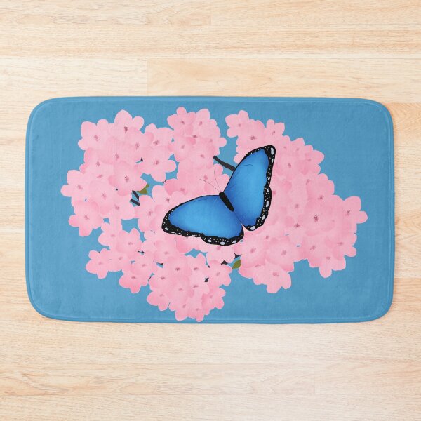 Item preview, Blue Morpho Butterfly on Cherry Blossoms designed and sold by Sophluffy.