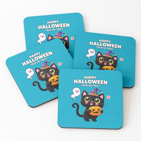 Item preview, Cute Black Cat Halloween Witch with Pumpkin | Happy Halloween Trick or Treat designed and sold by ArtoryNest.