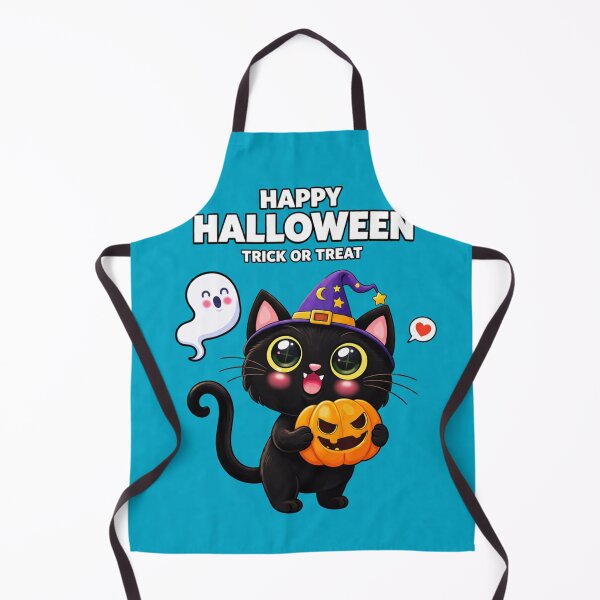 Item preview, Cute Black Cat Halloween Witch with Pumpkin | Happy Halloween Trick or Treat designed and sold by ArtoryNest.