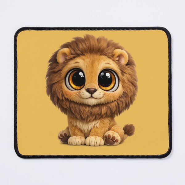 Item preview, Cute Big Eye Lion 3D Cartoon Kawaii Animal Icon designed and sold by StickyDelights.