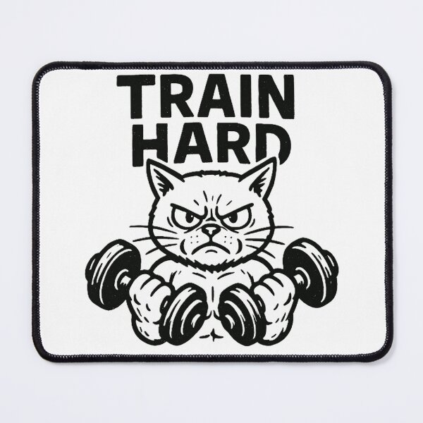 Item preview, Train Hard Cat, Aggressive Workout Fitness designed and sold by AYACHI90.
