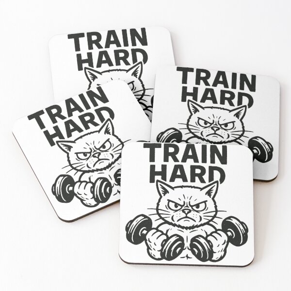 Item preview, Train Hard Cat, Aggressive Workout Fitness designed and sold by AYACHI90.