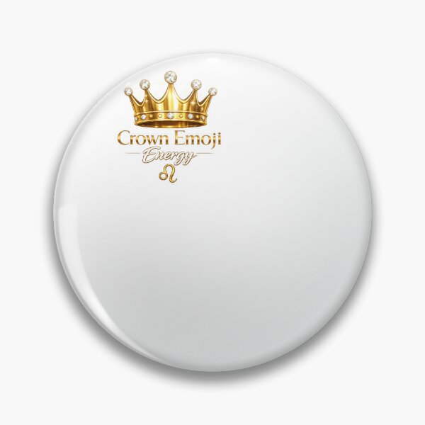 Item preview, Crown Emoji Energy Leo Gold Zodiac designed and sold by BinAlgoPix.
