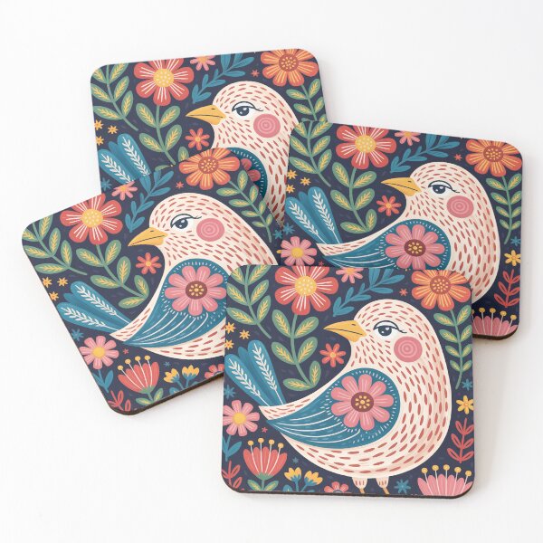 Item preview, Bird Art Print – Colorful Floral Bird Illustration  designed and sold by Filora Atelier | Bird Art.