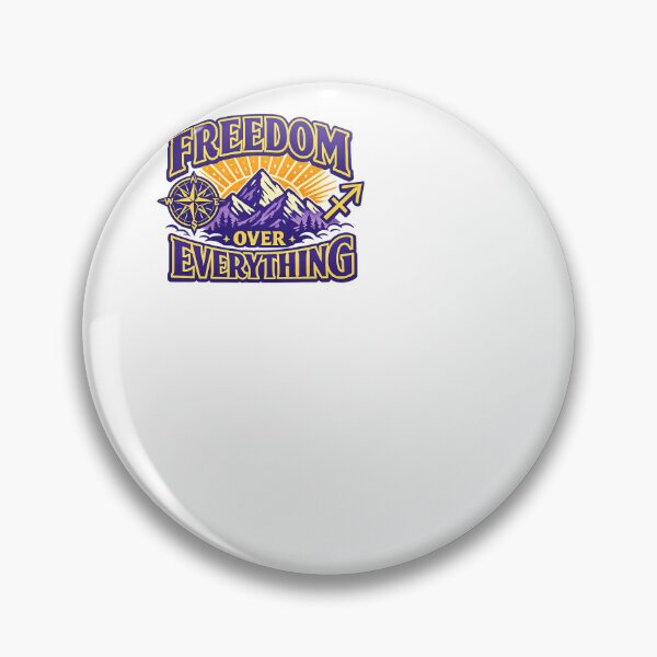 Item preview, Freedom Over Everything Sagittarius Mountain Compass Zodiac designed and sold by BinAlgoPix.