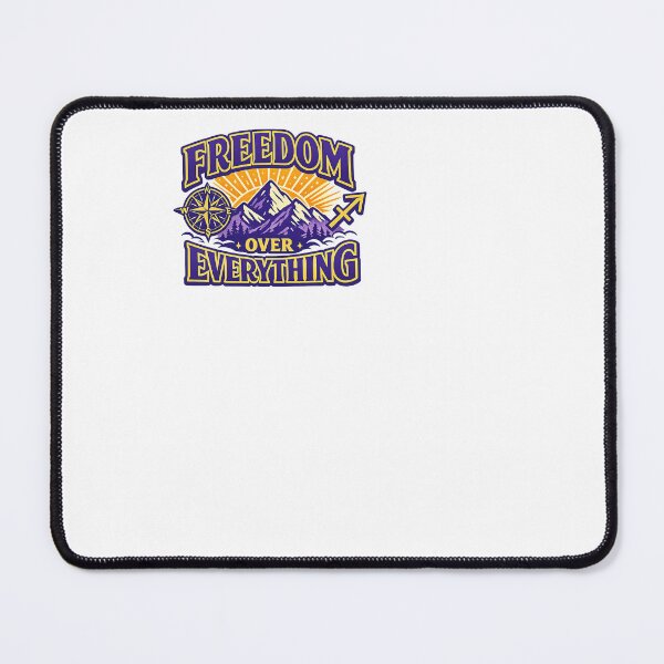 Item preview, Freedom Over Everything Sagittarius Mountain Compass Zodiac designed and sold by BinAlgoPix.
