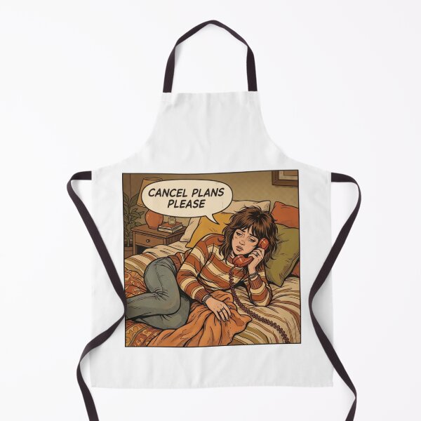 Item preview, Cancel Plans Please Vintage 70s Introvert Girl Cozy Retro Illustration designed and sold by urbinet.