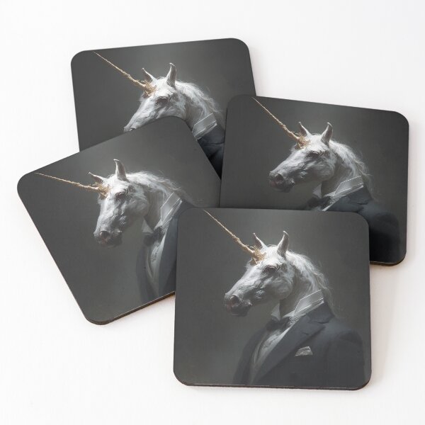 Item preview, Unicorn in a suit designed and sold by motionatelier.art.