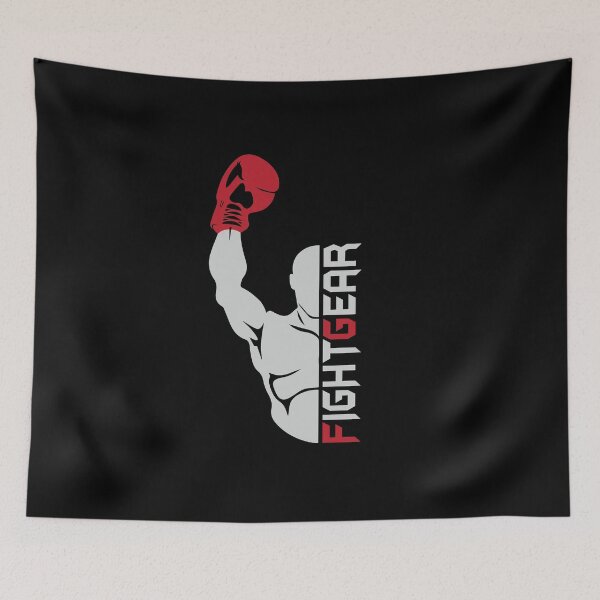Item preview, Fighter Boxing Victory - Red Glove Champion Silhouette Design designed and sold by FightModeStudio.