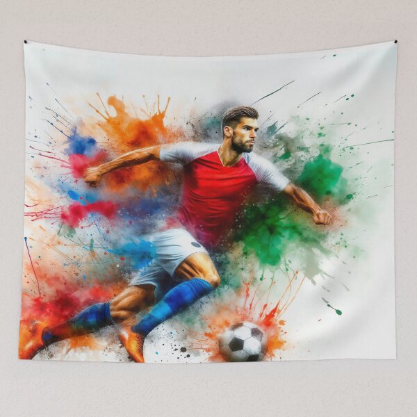 Item preview, Dynamic footballer in action designed and sold by paulrommer.