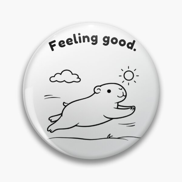 Item preview, Feeling Good Capybara – Cute Minimalist Animal Design designed and sold by PAPIRO SIGLO XXI.