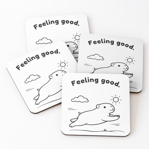 Item preview, Feeling Good Capybara – Cute Minimalist Animal Design designed and sold by PAPIRO SIGLO XXI.