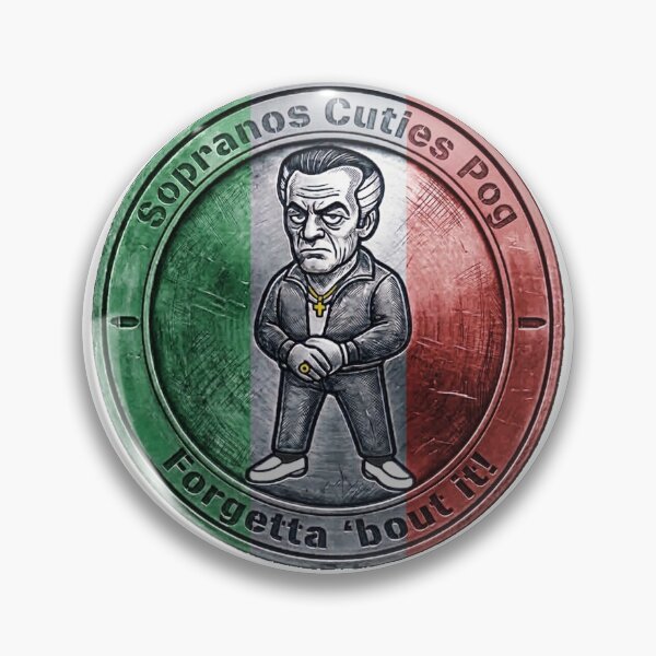 Item preview, Sopranos Cuties Pog // Paulie [Tricolour Heritage Variant] designed and sold by CleverCulture.