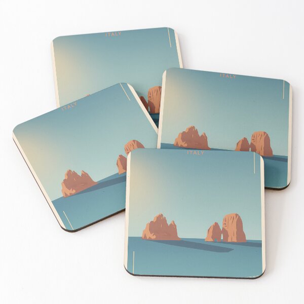 Item preview, Capri Italy Minimalist Vintage Travel Poster Art designed and sold by RBCTk.