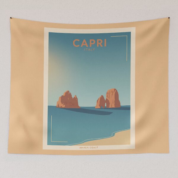 Item preview, Capri Italy Minimalist Vintage Travel Poster Art designed and sold by RBCTk.
