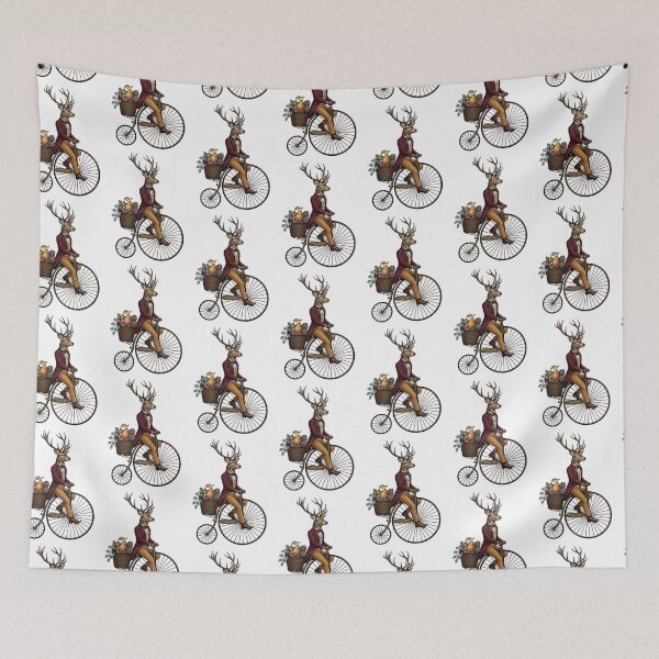 Item preview, Deer on Penny Farthing Bicycle  designed and sold by TeeARTHY.
