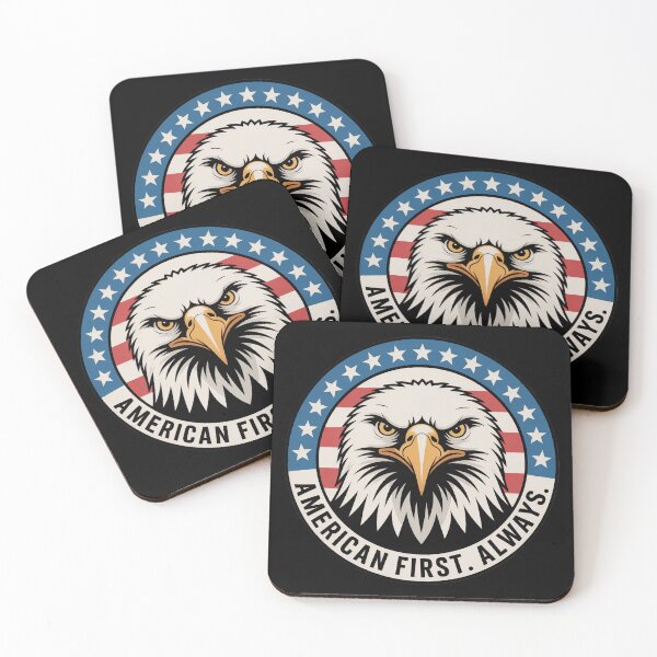 Item preview, American First Always Eagle Badge designed and sold by OldGloryForge.