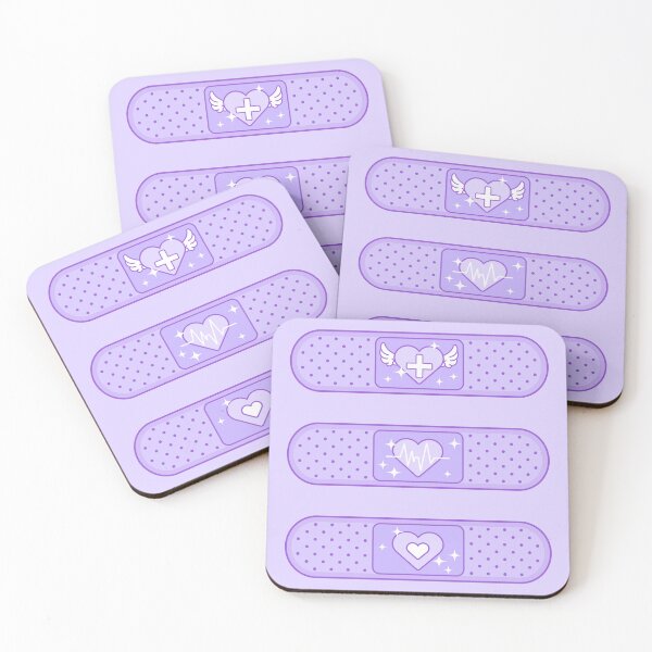 Item preview, Pastel Purple Kawaii Menhera Plasters designed and sold by LittleLinenKitten.