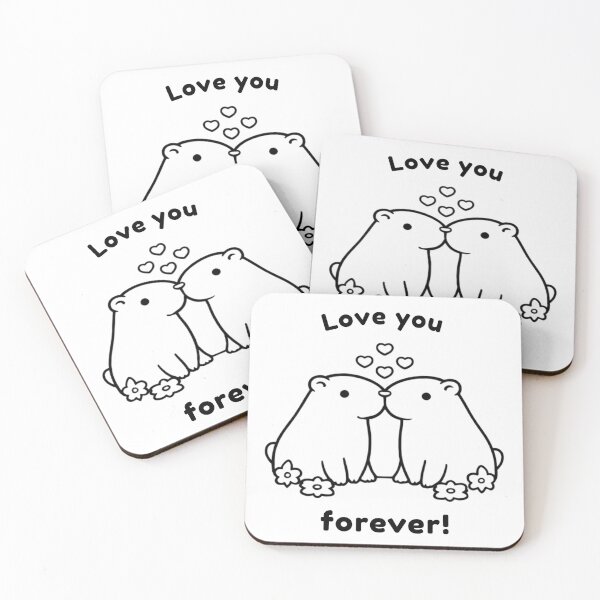 Item preview, Love You Forever Capybaras – Cute Romantic Minimalist Design designed and sold by PAPIRO SIGLO XXI.