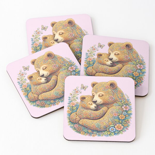 Item preview, Bear Mom and Cub Cute Mother’s Day Gift designed and sold by Zaru Zentangle Studio.
