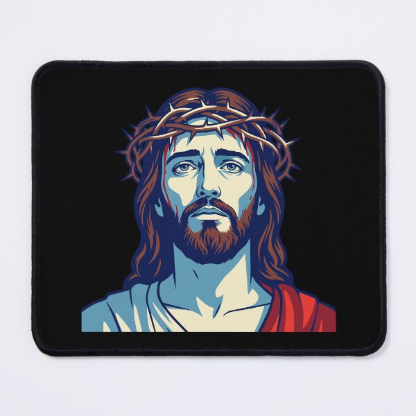Item preview, jesus christ portrait with crown of thorns, Jesus Christ or Jesus of Nazareth designed and sold by Danler.