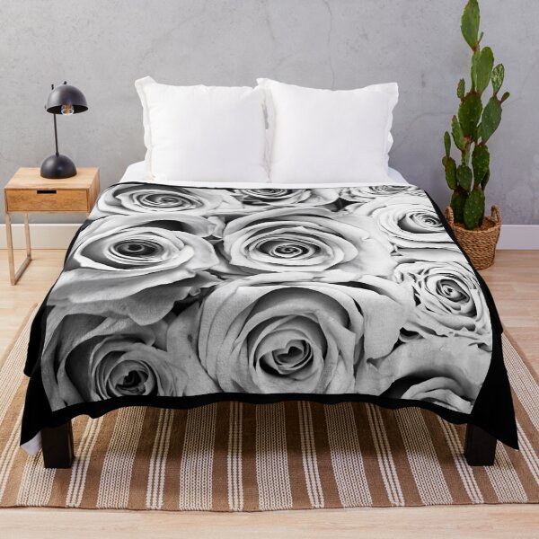 Item preview, Black & White Rose Photography – Floral Art on black background designed and sold by PeridotGypsy.