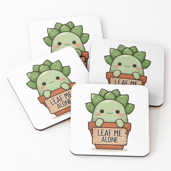 Item preview, Leaf Me Alone Cute Plant! designed and sold by PositivePosting.