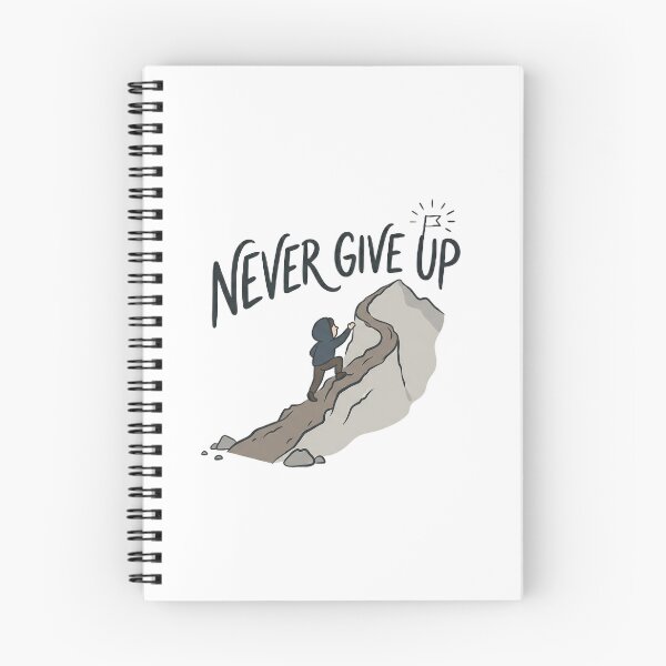 Item preview, Motivational "Never Give Up" Mountain Climbing Design designed and sold by AlexLerry.