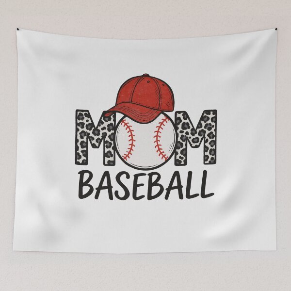 Item preview, Baseball Mom Leopard Print - Red Hat & Game Day Mama Design designed and sold by Lozarux.