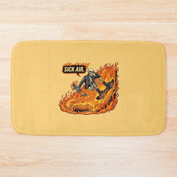 Item preview, Skeleton Skateboarding Fire Trick – Sick Air Funny Skull Skater Streetwear Graphic Tee designed and sold by Raw Tigers.