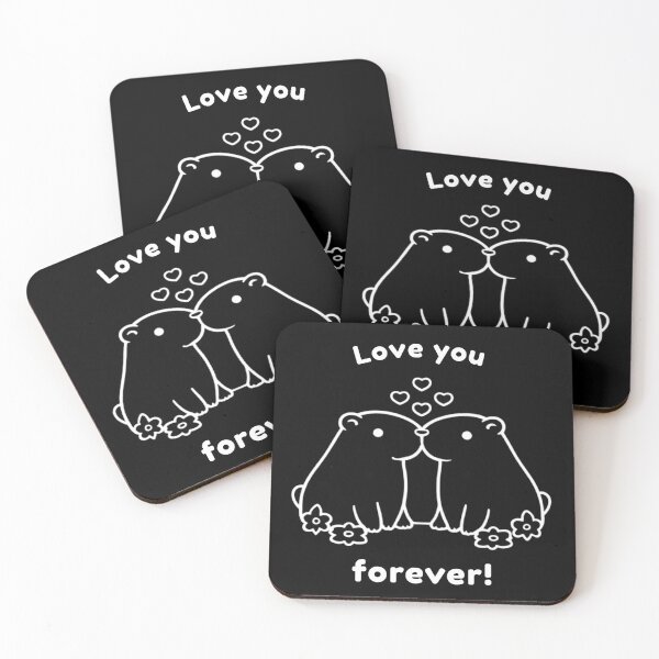 Item preview, Love You Forever Capybaras – Cute Romantic Minimalist Design designed and sold by PAPIRO SIGLO XXI.