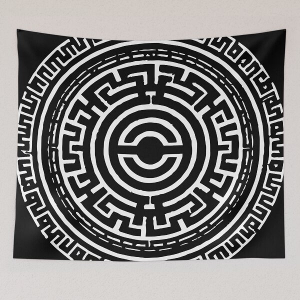 Item preview, Tribal mayan aztec ornament labyrinth circle 127sm designed and sold by 127sm.
