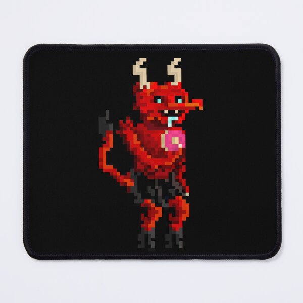 Item preview, Hungry Pixel Demon Craves a Pink Doughnut designed and sold by PIXEMONIUM.