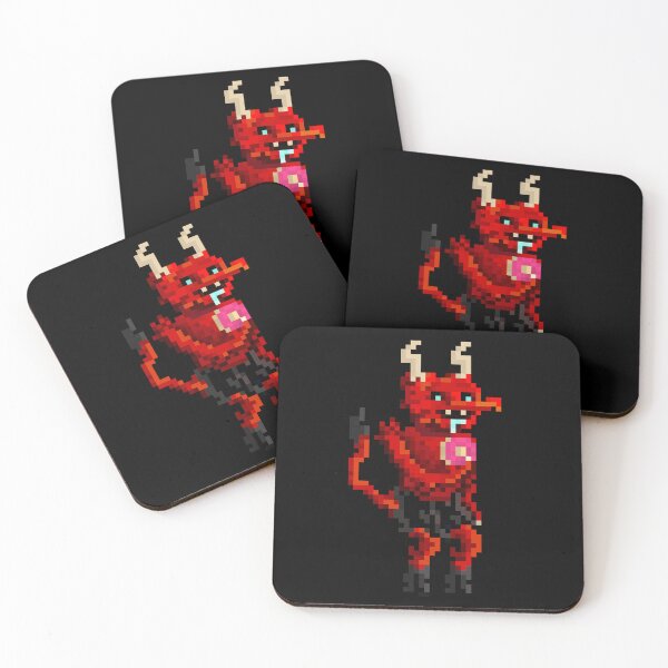Item preview, Hungry Pixel Demon Craves a Pink Doughnut designed and sold by PIXEMONIUM.