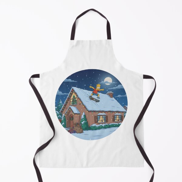 Item preview, Bart Skateboarding on Snowy Roof Christmas designed and sold by DohLab.