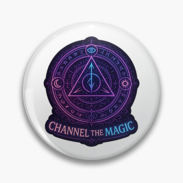 Item preview, Mystical Arcane Sigil Sticker Featuring Glowing Neon Runes in Dark Fantasy Style designed and sold by DrainedUwU.