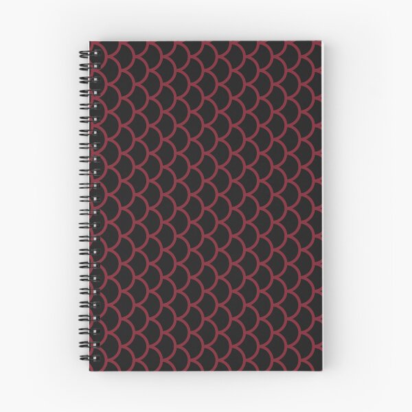 Item preview, Black And Red Fish Scales Pattern designed and sold by pattern-archive.