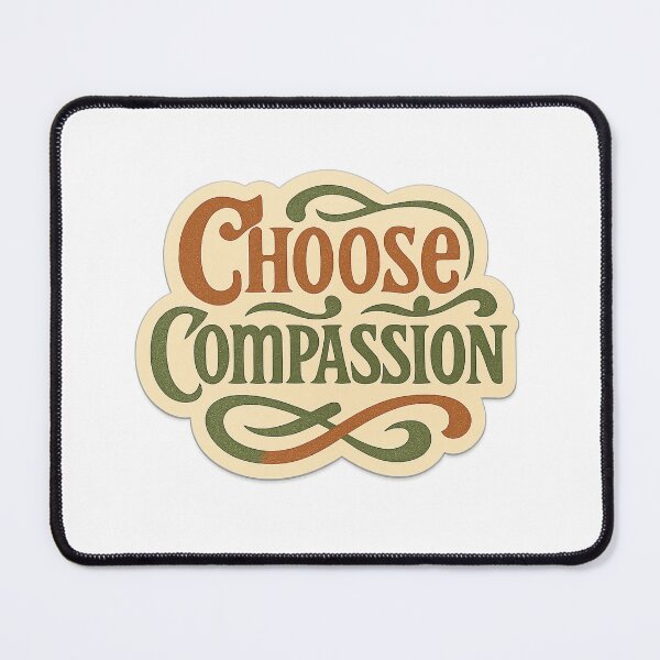 Item preview, Vintage Retro Vegan Inspiration Poster with 'Choose Compassion' Quote designed and sold by DrainedUwU.