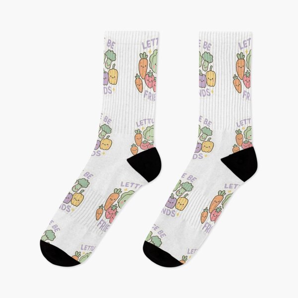 Item preview, Humorous Kawaii Vegan Food Sticker with Lettuce Be Friends Pun | Cute Plant-Based Illustration designed and sold by DrainedUwU.