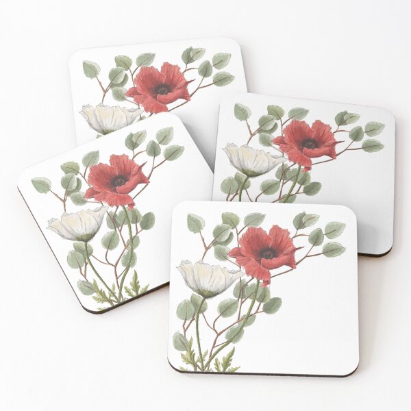 Artikelvorschau, Rote Mohnblumen entworfen und verkauft von NaughtyFlorals.